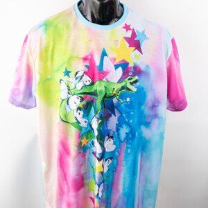 Herotime Lora Zombie T-Shirt Unisex XL Dino Fairy Meow-Rex Tie Die